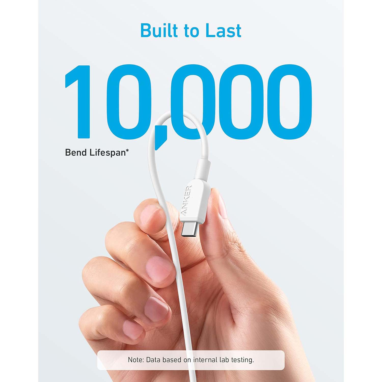 Anker 310 USB-C to USB-C Cable 3ft 60W A81E1 – Fast, Durable Charging