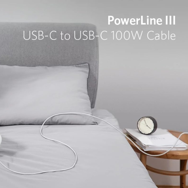 Anker PowerLine III USB-C to USB-C Cable 3ft/0.9m, 60W Fast Charging, Durable Design - A8852H21 - Rebuy-Box