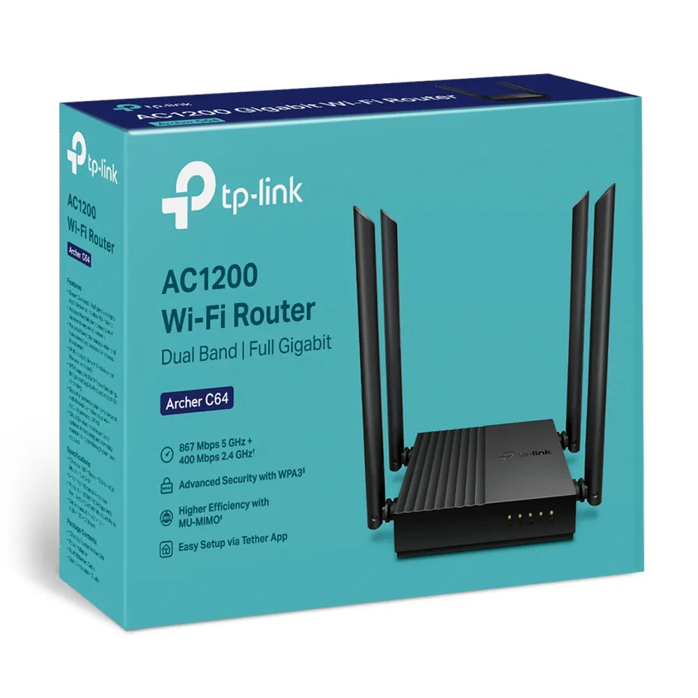 TP-Link Archer C64 AC1200 Dual Band Wi-Fi Router