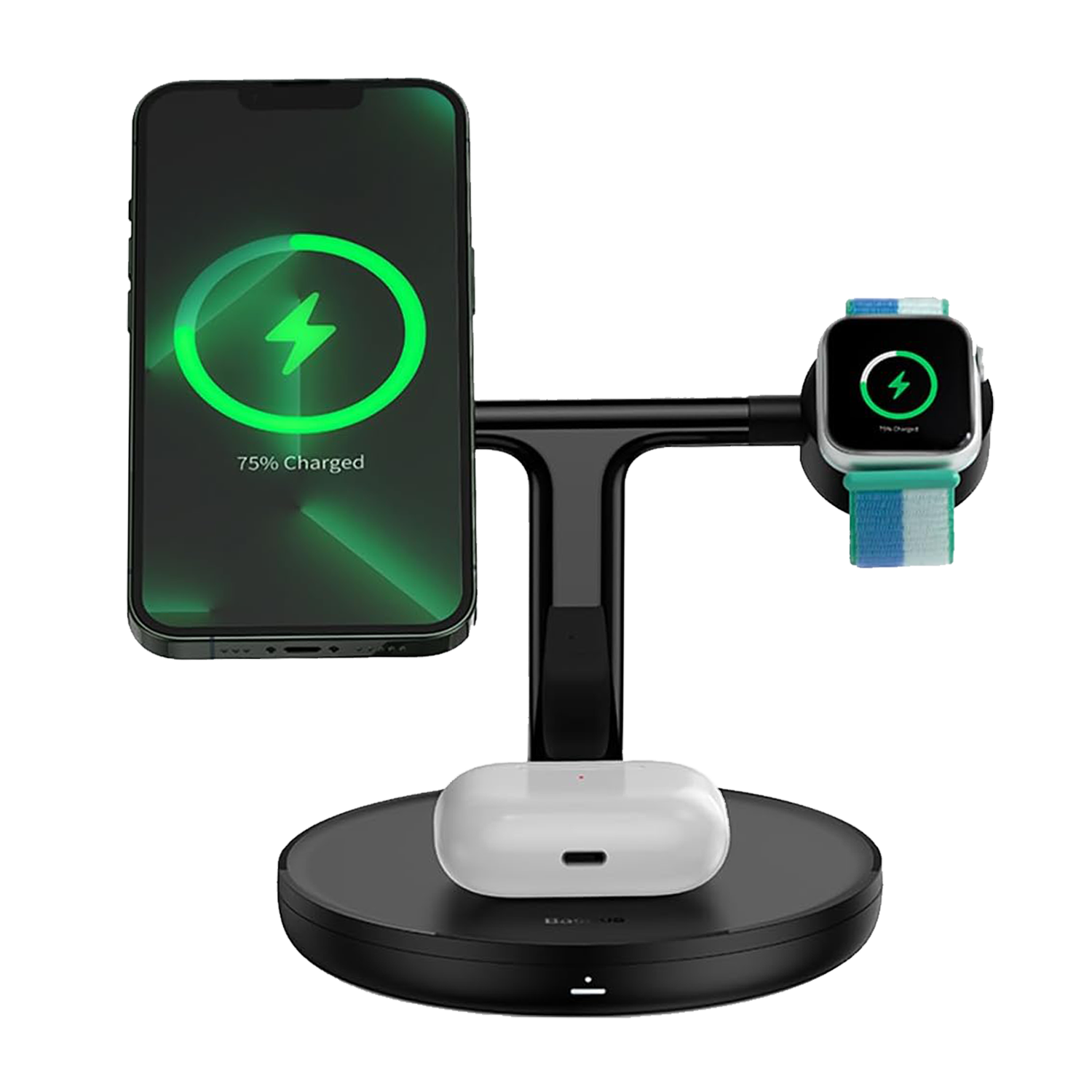 Baseus Swan 3-in-1 – Magnetic Wireless Charging Stand for Phone, Watch & Earbuds (20W)