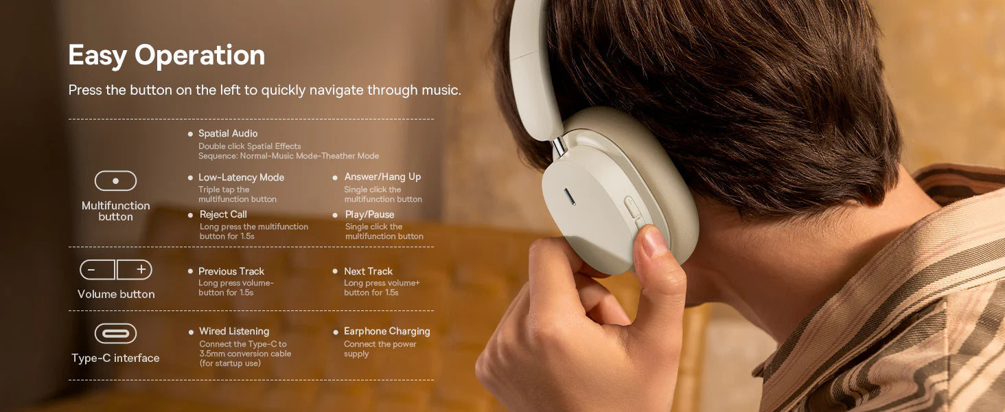 Baseus Bowie D05 Headphones – On-Ear Controls - Rebuy-Box