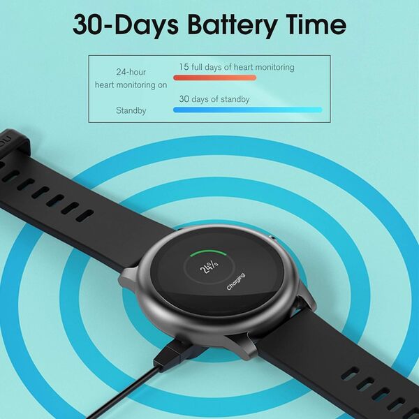 Haylou Solar Smart Watch LS05-1, 1.28" HD Display, 12 Sports Modes, Heart Rate Monitor - Rebuy-Box