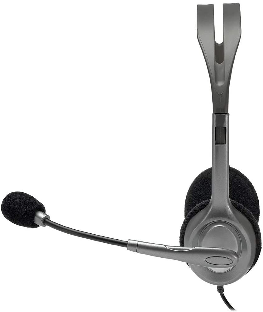 Logitech H110 Stereo Headset - Lightweight Design, Dual 3.5mm Connectors, Black - Rebuy-Box