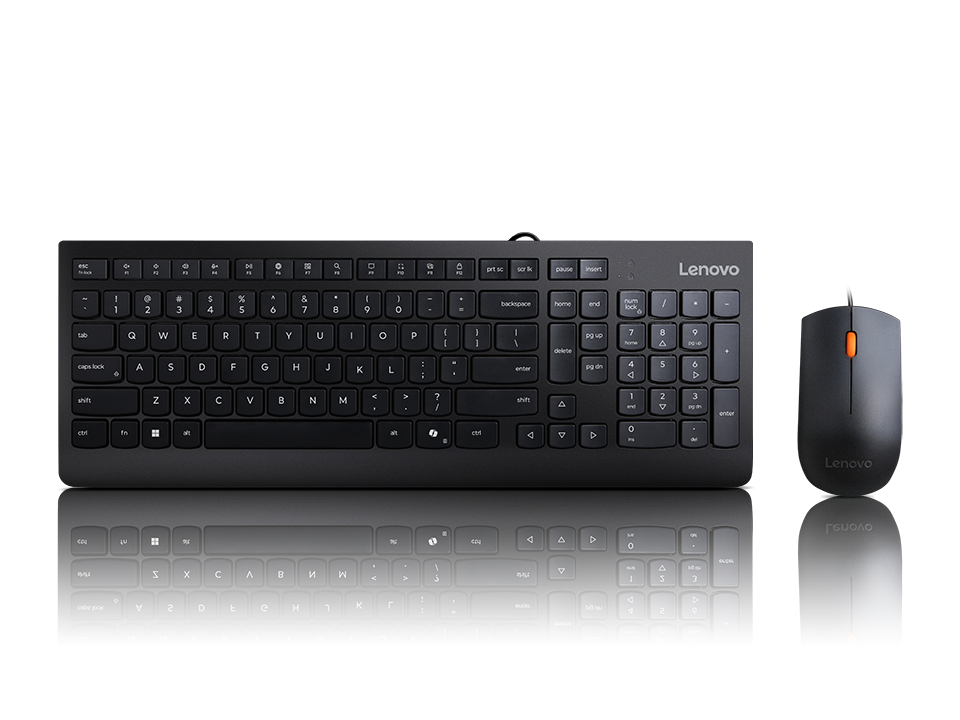 Lenovo 300 USB Wired Combo – Keyboard Arabic English Layout - Rebuy-Box