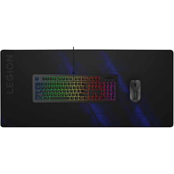 Lenovo Legion Gaming Control Mouse Pad XXL Showing Full Desk Coverage with Keyboard and Mouse Black GXH1C97869 Rebuy-Box