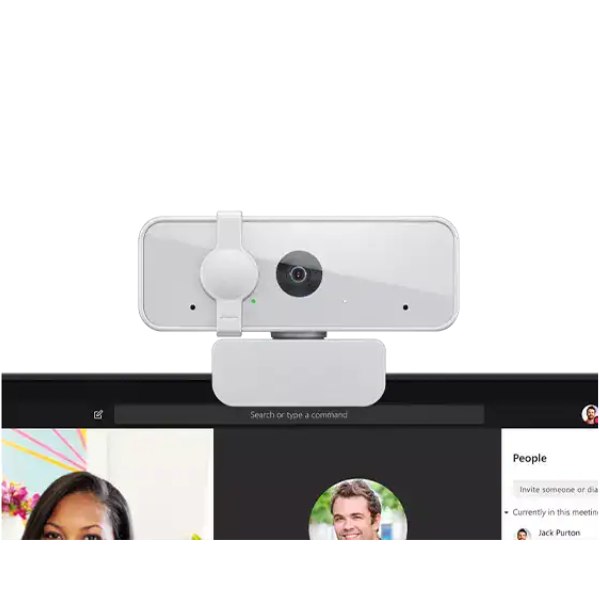 Lenovo 300 WebCam FHD (1920 x 1080) - Privacy shutter - Cloud Grey - On Laptop -Dokkantech
