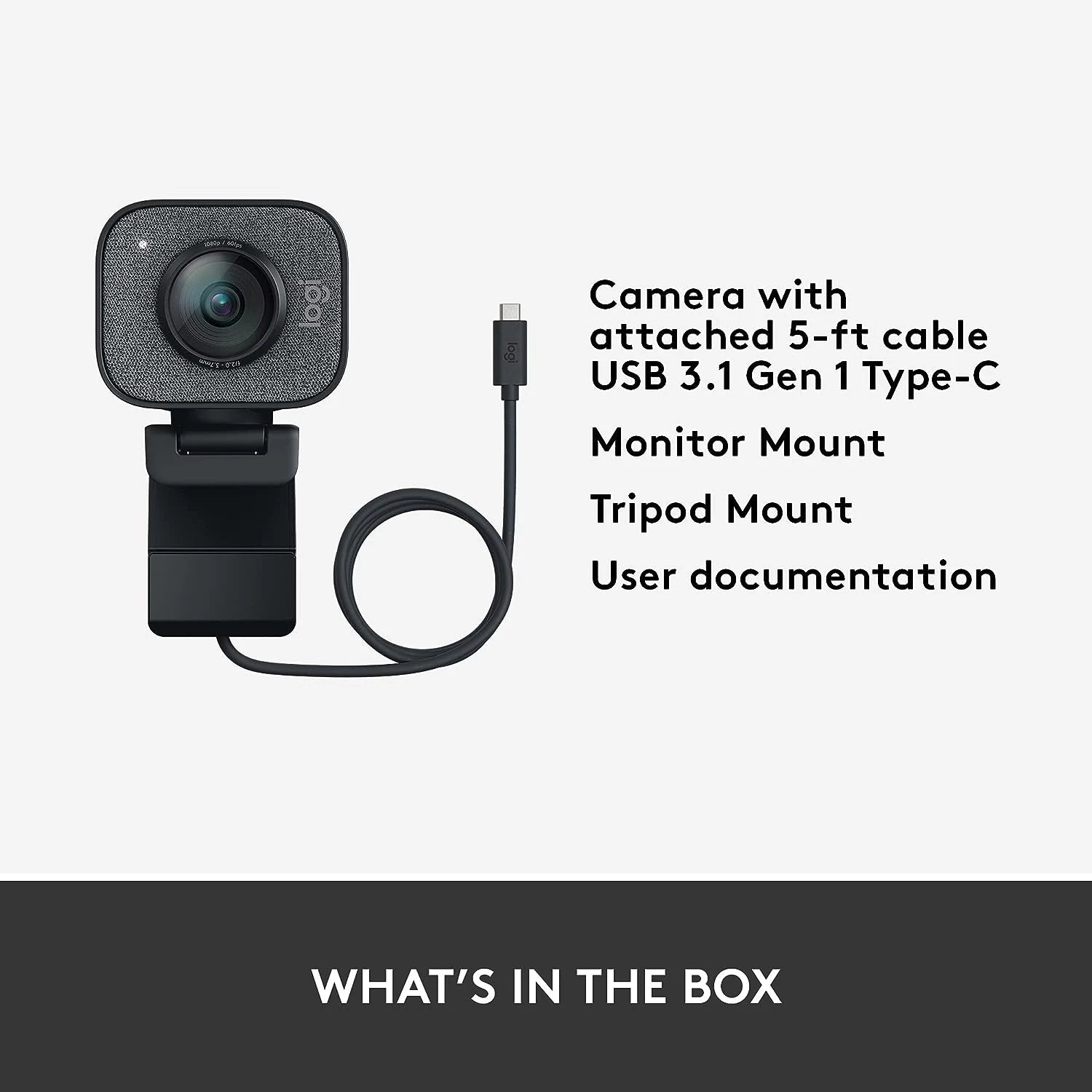 Logitech StreamCam, Full HD 1080p Streaming Webcam, Dual Microphones, Auto-Focus - Rebuy-Box