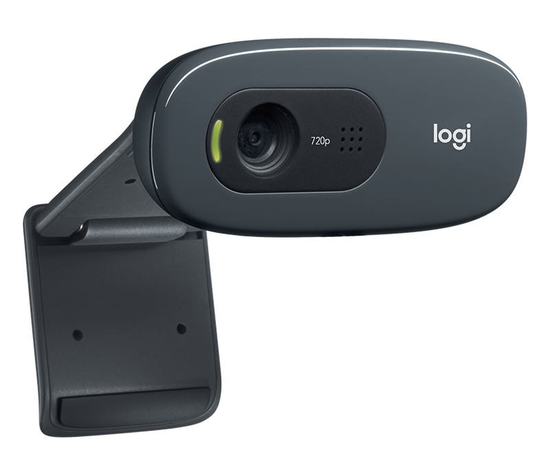 Logitech C270 HD Webcam, 720p HD Video, Built-in Microphone, Universal Mounting - Rebuy-Box