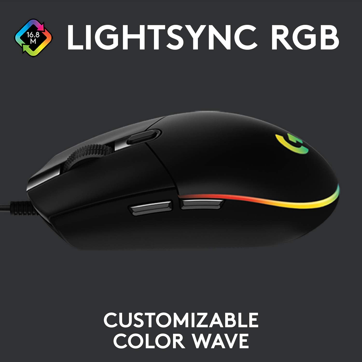 Logitech G102 Lightsync Wired Gaming Mouse - RGB Lighting, 8000 DPI Sensor, Customizable Buttons - Rebuy-Box