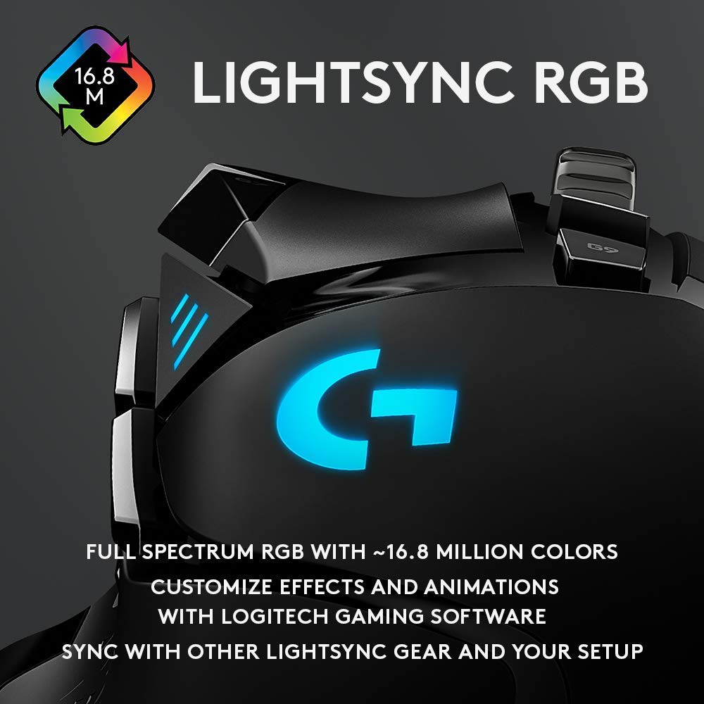 Logitech G502 Hero Wired Gaming Mouse - 25K DPI, RGB Lighting, 11 Programmable Buttons - Rebuy-Box