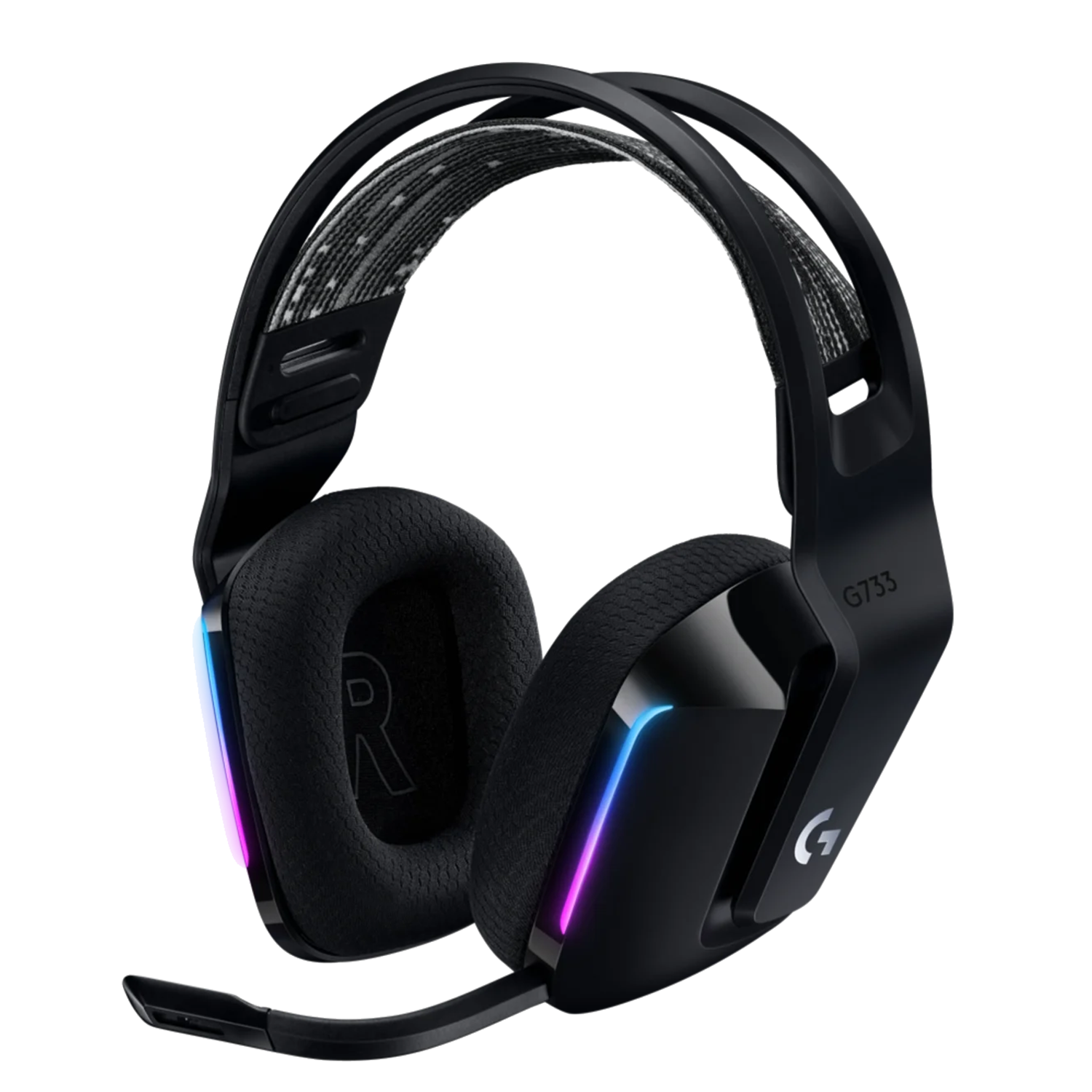 Logitech G733 LIGHTSPEED Wireless RGB Gaming Headset Black – Front View - Rebuy-Box