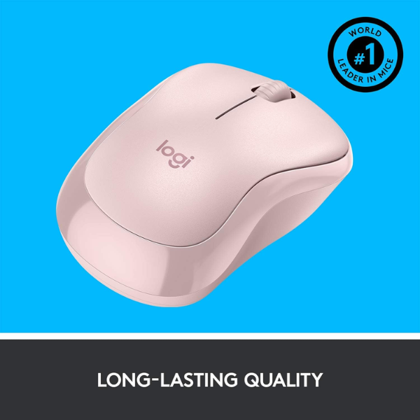 Logitech M221 Wireless Mouse Pink 910-006091 with Silent Clicks and USB Receiver - Rebuy-Box