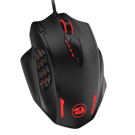 Redragon M908 Impact Gaming Mouse, 12400 DPI, 16.8 Million RGB Backlit, 18 Programmable Buttons, Weight Tuning, High Precision Sensor - Rebuy-Box