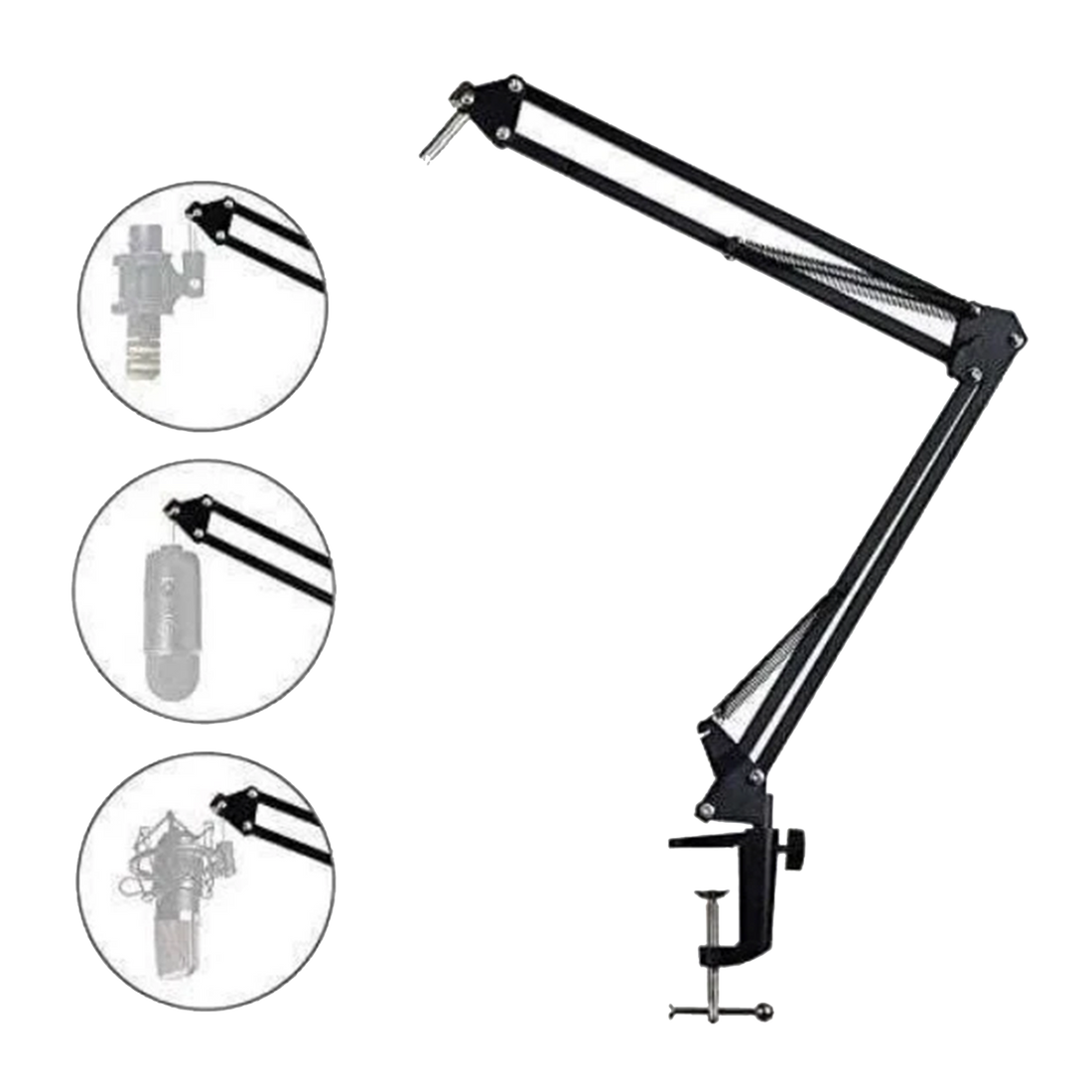 MAONO B01 BA20 Boom Scissor Arm Stand Black – Front View - Rebuy-Box