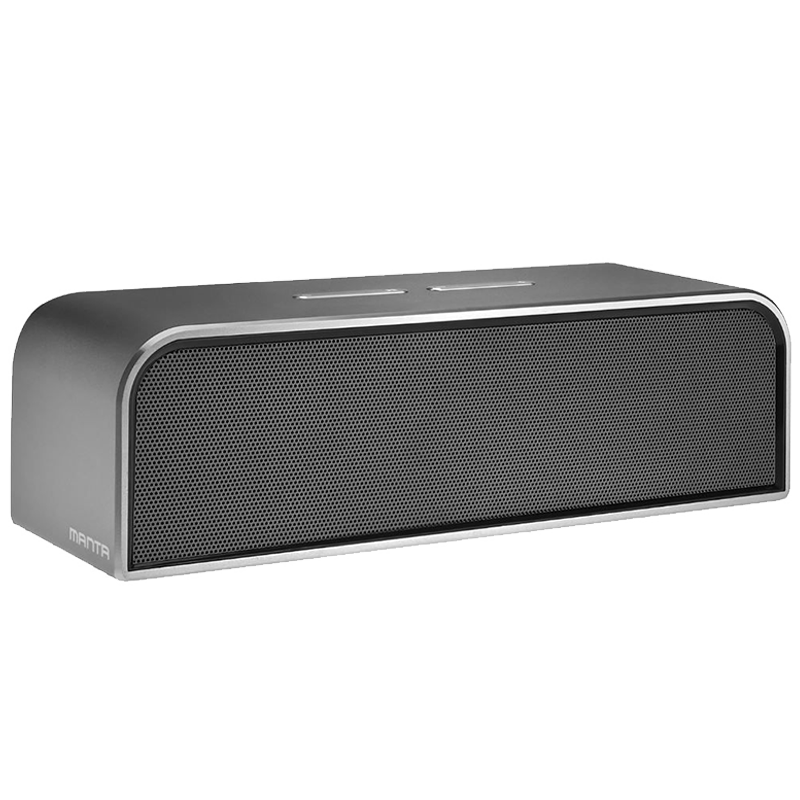 Manta Portable Bluetooth Speaker, 10W, Grey, Wireless, Long Battery Life