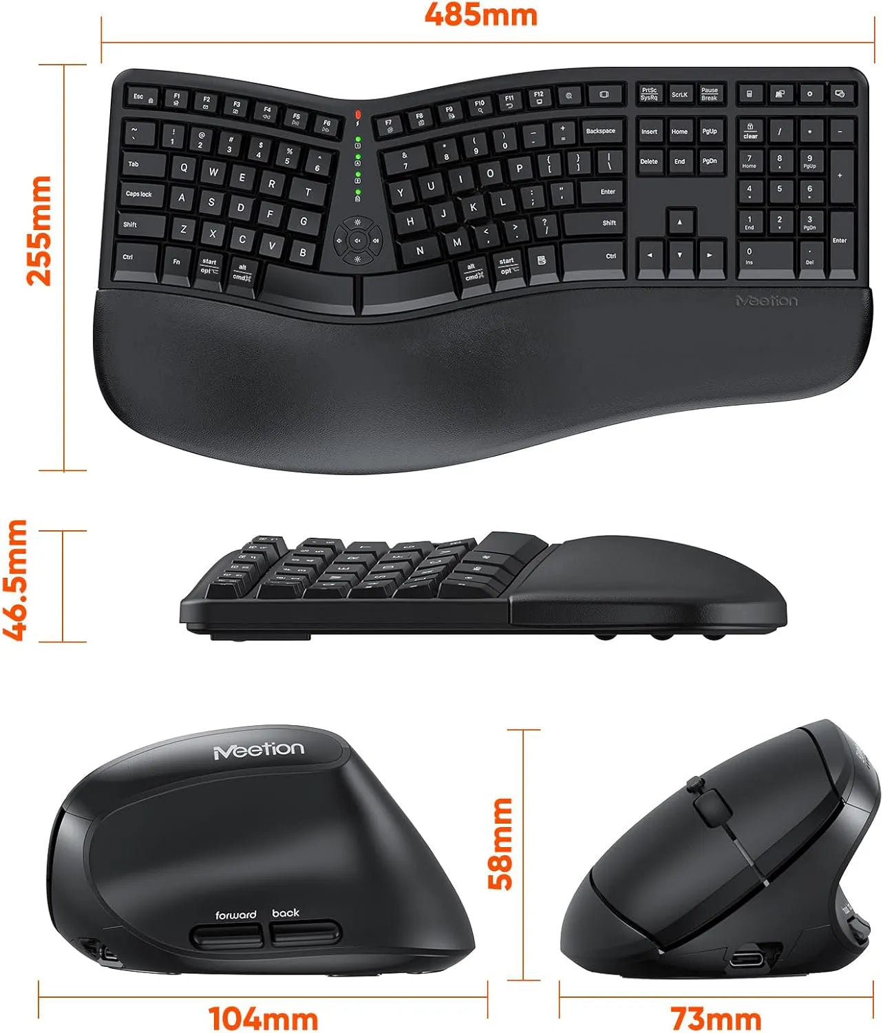 Meetion Director C Wireless Ergonomic Keyboard And Mouse Combo - Rebuy-Box
