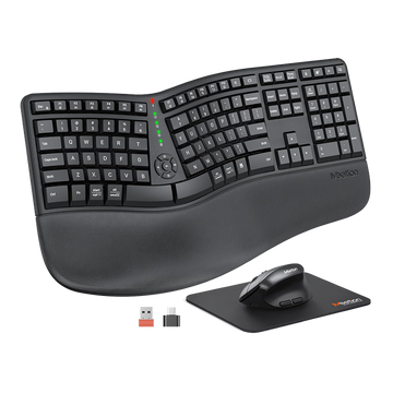 Meetion Director C Wireless Ergonomic Keyboard And Mouse Combo - Rebuy-Box