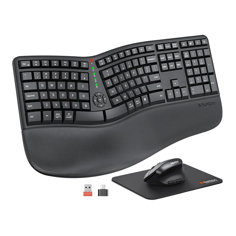 Meetion Director C Wireless Ergonomic Keyboard And Mouse Combo - Rebuy-Box