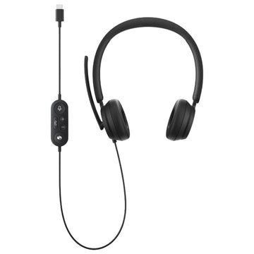 Microsoft Modern USB-C Headset, Wired On-Ear Stereo, Noise-Cancelling Microphone, Adjustable Headband, Comfortable Ear Cushions - Rebuy-Box
