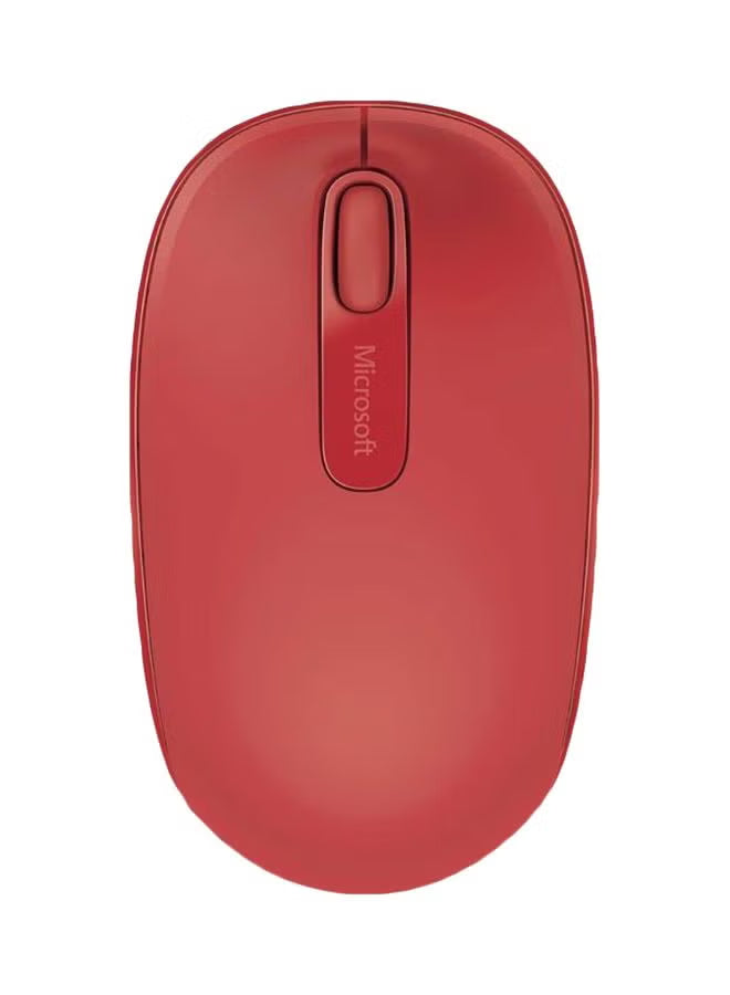Microsoft Wireless Mobile Mouse 1850– Compact & Portable -RED