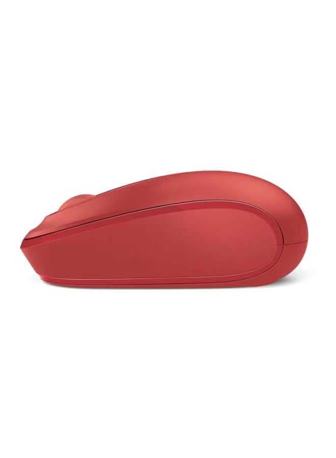 Microsoft Wireless Mobile Mouse 1850– Compact & Portable -RED