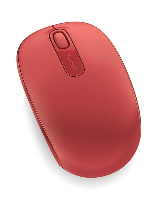 Microsoft Wireless Mobile Mouse 1850– Compact & Portable -RED