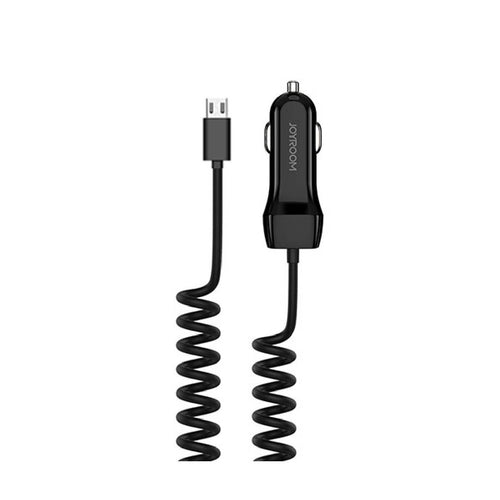 Joyroom 2.1A Car Charger Adapter with iPhone Cable Included - Black - Rebuy-Box