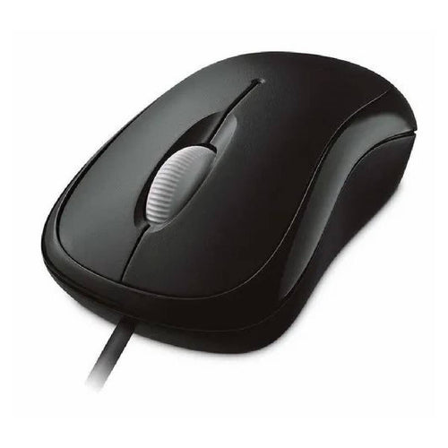 Microsoft Basic Optical Wired Mouse, Black, USB Connection, 3-Button, Ambidextrous Design, 800 DPI Optical Sensor - Rebuy-Box
