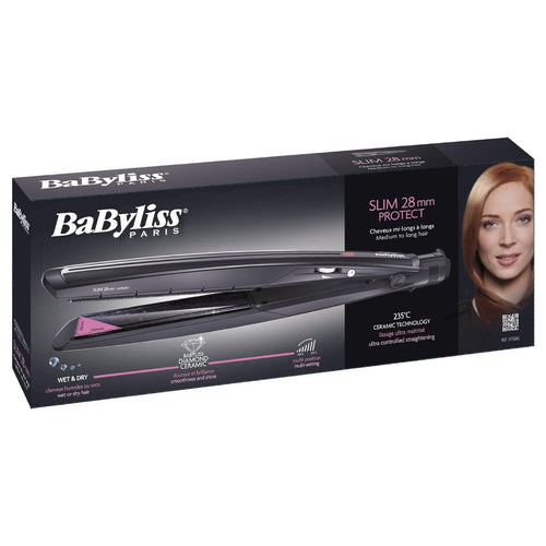 Babyliss ST326E Wet & Dry Slim Hair Straightener - Black, 235°C, Floating Plates - Rebuy-Box