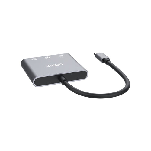 محول Onten USB-C إلى HDMI مزدوج مع PD 3.0 - OTN-9175S - رمادي 