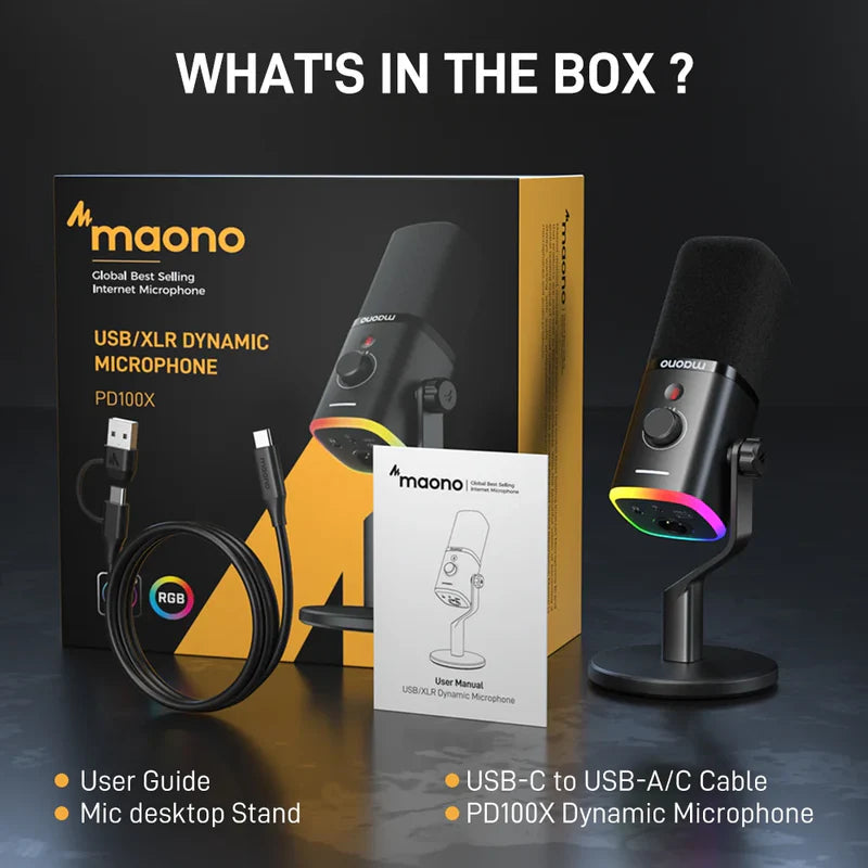MAONO PD100X Dynamic Microphone – Desk Setup - Rebuy-Box