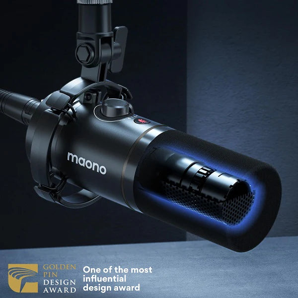 MAONO PD200X Dynamic Microphone White – Side Profile - Rebuy-Box