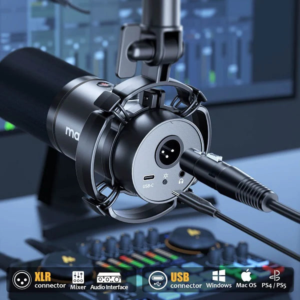 MAONO PD200X Dynamic Microphone White – Desk Setup - Rebuy-Box