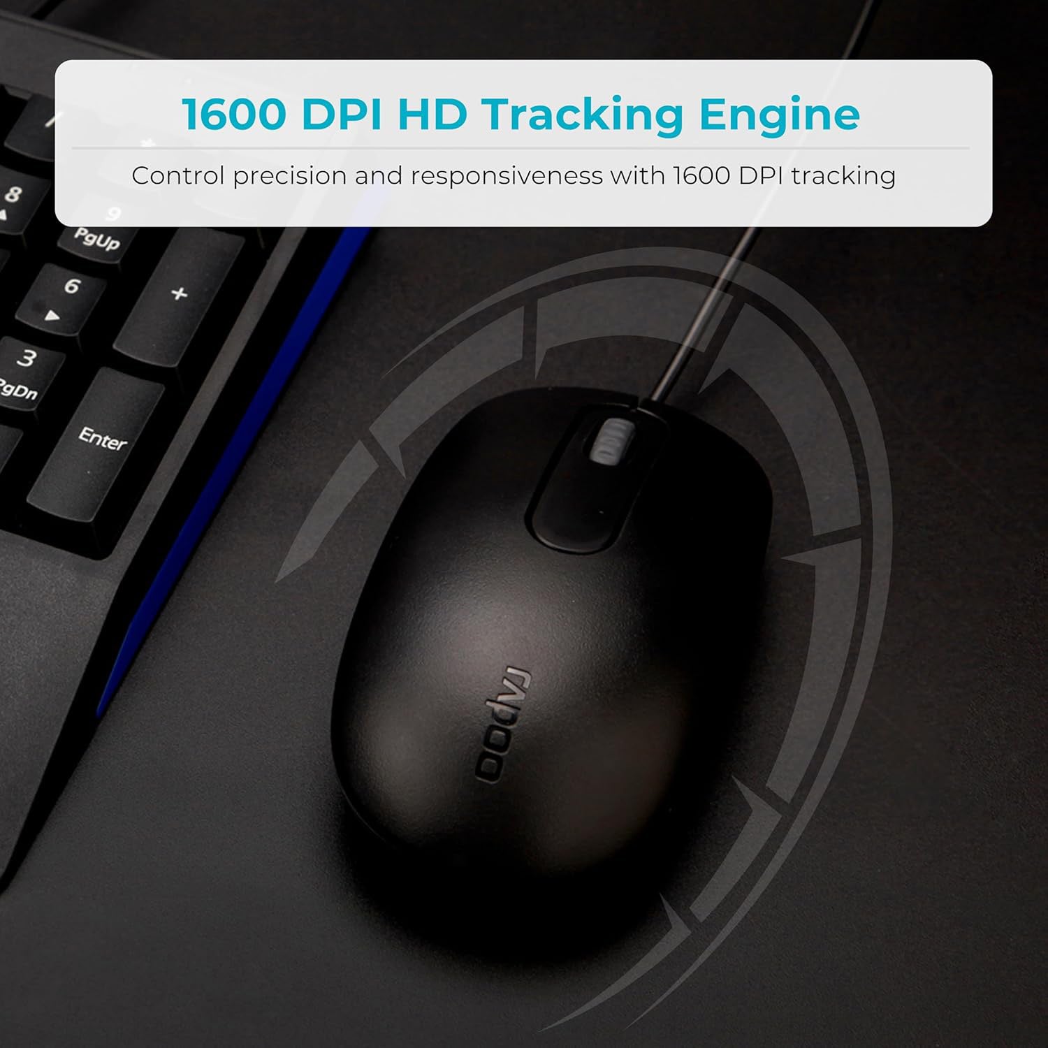 Rapoo N200 Wired Optical Mouse – Comfortable and Reliable Everyday Control