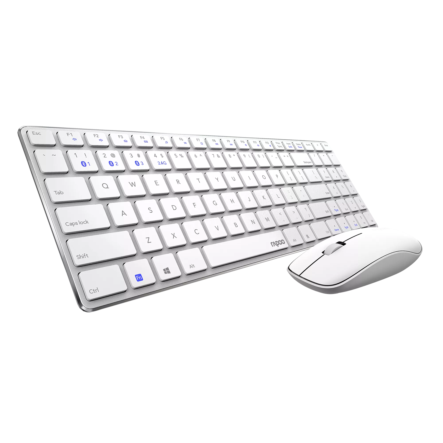 Rapoo 9320M Wireless Keyboard Mouse Combo Arabic English – Front View - Rebuy-Box