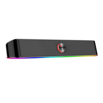 Redragon Adiemus GS560 Stereo Soundbar, 2.0 Channel, RGB Lighting, 3.5mm + USB For RGB