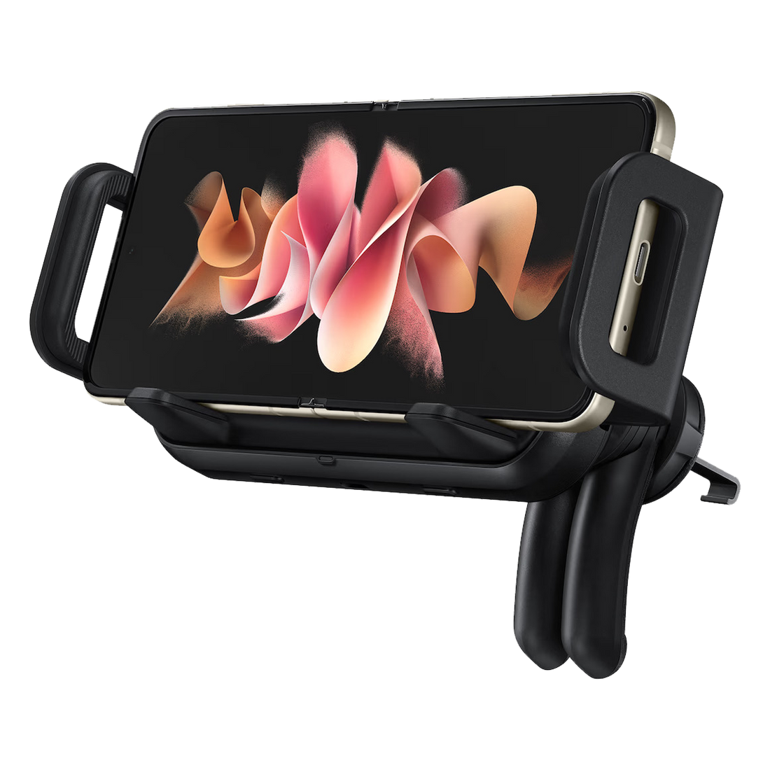 Samsung 9W Fast Wireless Auto-Clamping Car Charger – Clear Black (Grade A)