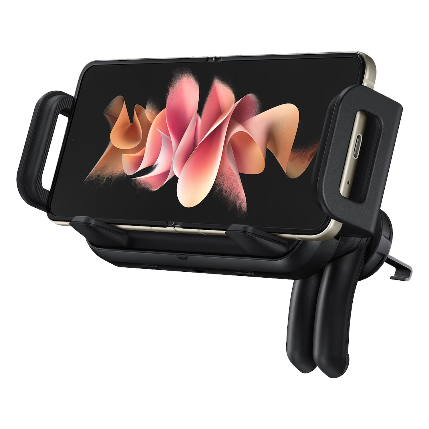 Samsung 9W Fast Wireless Auto-Clamping Car Charger – Clear Black (Grade A)