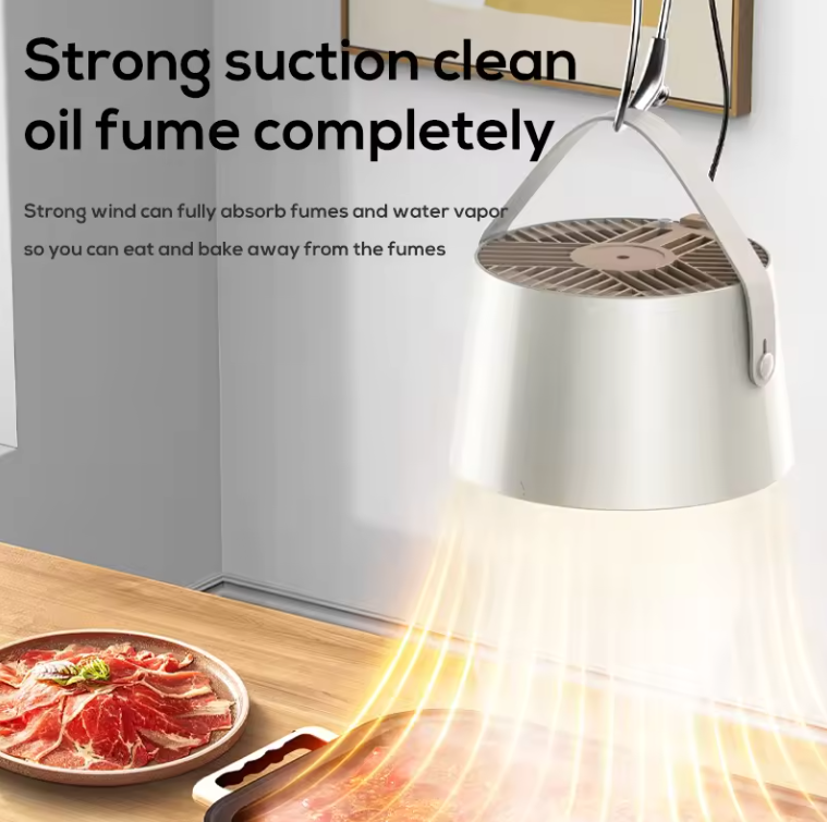 G07 Small Desktop Range Hood with Three Gears, Compact Kitchen Hood, Powerful Suction, and Energy Efficient Design - Rebuy-Box