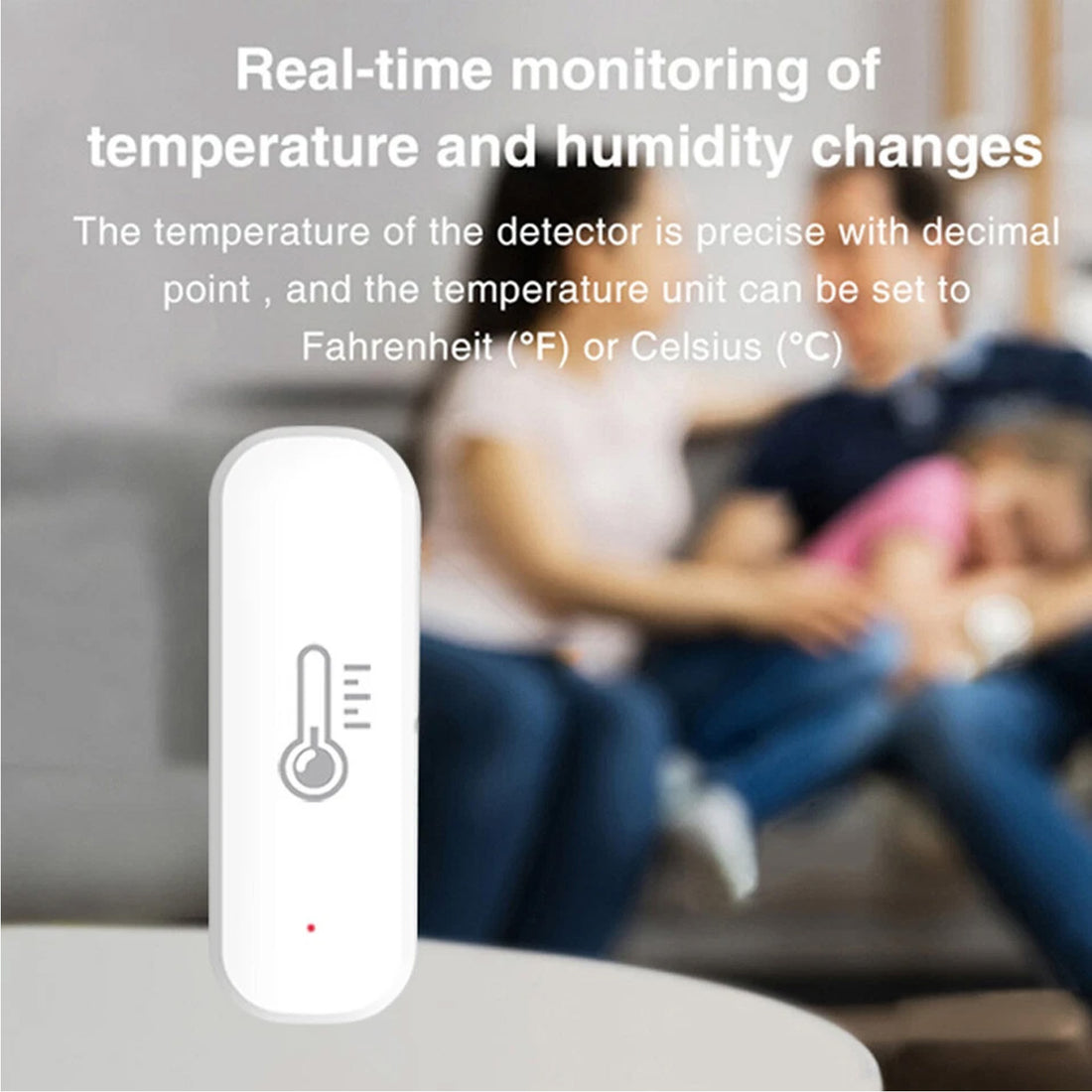 Tuya WiFi Temperature &Humidity Sensor with Backlight – Smart Home Monitoring