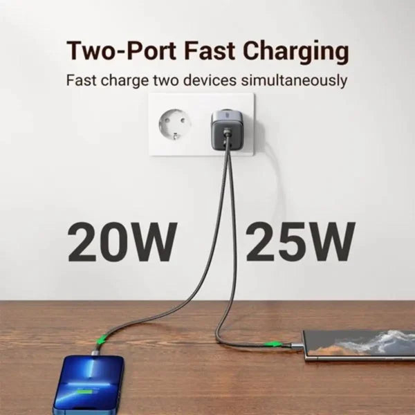 Ugreen Nexode Dual USB-C PD GaN Fast Charger 45W