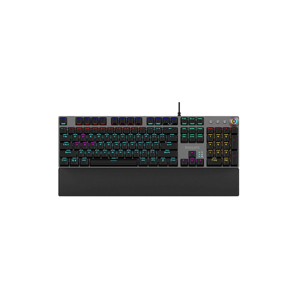 Philips G614 Wired Mechanical Gaming Keyboard, Linear Switches, RGB Backlighting, Anti-Ghosting, Black - Rebuy-Box