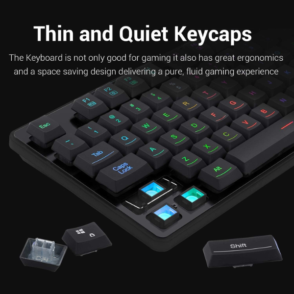 Redragon S107 Keyboard and Mouse Combo, Mechanical Keyboard, RGB Backlighting, Ergonomic Mouse, Programmable Keys - Rebuy-Box