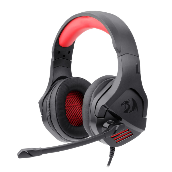 Redragon Theseus H250 Gaming Headset, Wired, Adjustable Headband, Noise-Cancelling Microphone, RGB Lighting, Comfortable Ear Cushions - Rebuy-Box