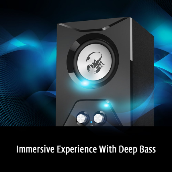 Genius Gaming Speaker System SW-G2.1 – 15W, 2.1 Channel, Deep Bass, Subwoofer - Rebuy-Box