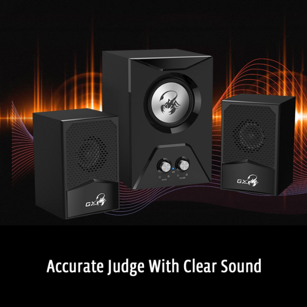 Genius Gaming Speaker System SW-G2.1 – 15W, 2.1 Channel, Deep Bass, Subwoofer - Rebuy-Box