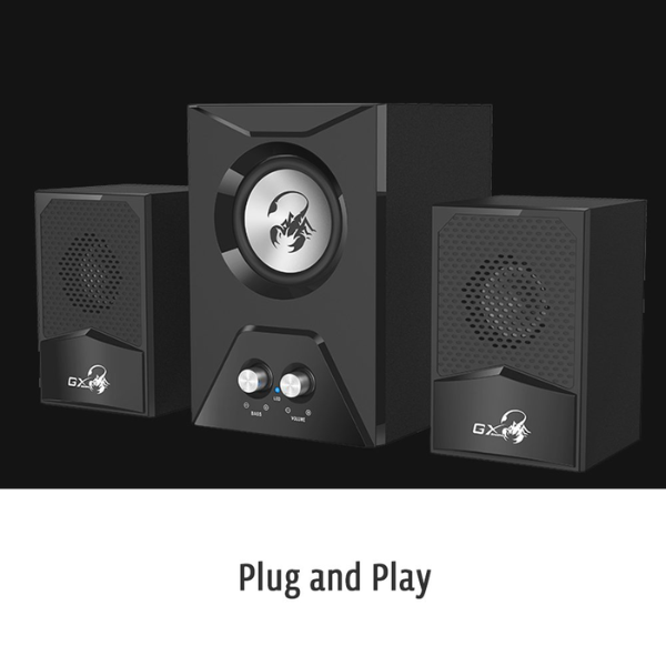Genius Gaming Speaker System SW-G2.1 – 15W, 2.1 Channel, Deep Bass, Subwoofer - Rebuy-Box