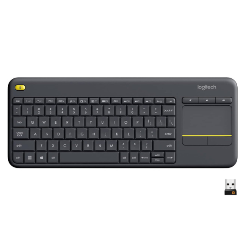 Logitech Keyboard Touch Media K400 Plus - Wireless Bluetooth & Unifying Receiver, Integrated Touchpad, Compact Design - Rebuy-Box