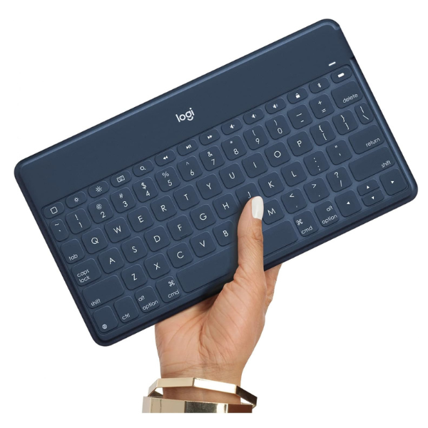 Logitech Keys-To-Go Ultra Slim Bluetooth Keyboard for Apple Products, Blue, Portable, Rechargeable Battery, Spill-Resistant Design - Rebuy-Box