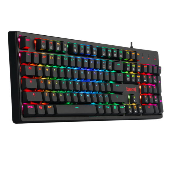 Redragon K579 MANYU Mechanical Gaming Keyboard, Wired, 104 Keys, RGB Backlighting, Red Switches, Durable Build - Rebuy-Box